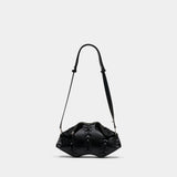 Pochette Manta - Alexander McQueen - Cuir - Noir
