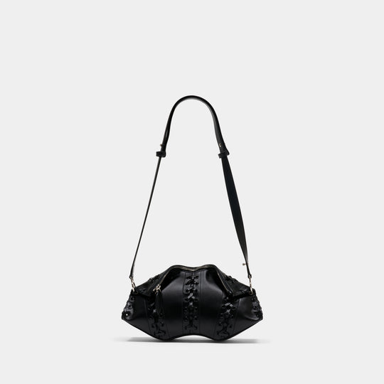 Pochette Manta - Alexander McQueen - Cuir - Noir