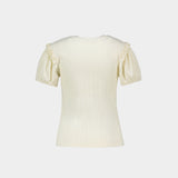 Cardigan Pointelle Puff Sleeve - Simone Rocha - Synthétique - Ivoire