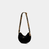 Sac À Bandoulière Ll Horseshoe - Burberry - Synthétique - Noir