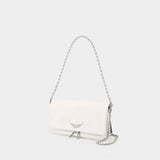 Sac À Bandoulière Rock Grained - Zadig & Voltaire - Cuir - Blanc
