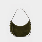 Sac À Main Romy Half Moon - Tory Burch - Cuir - Kaki