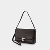 Sac Porté Épaule Croc Icotype - Courreges - Cuir - Marron
