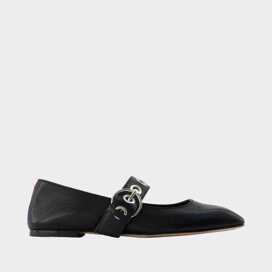 Ballerines Uma Eyelet - Aeyde - Cuir - Noir
