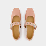 Ballerines Uma Eyelet - Aeyde - Soie - Rose