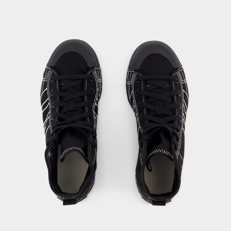 Sneakers Nizza Hi - Y-3 - Cuir - Noir