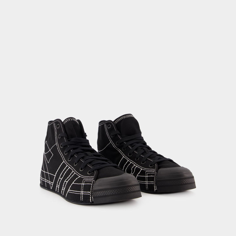 Sneakers Nizza Hi - Y-3 - Cuir - Noir