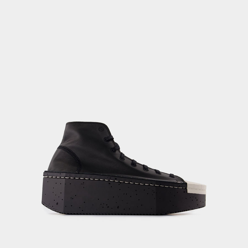 Sneakers Kyasu Hi - Y-3 - Cuir - Noir