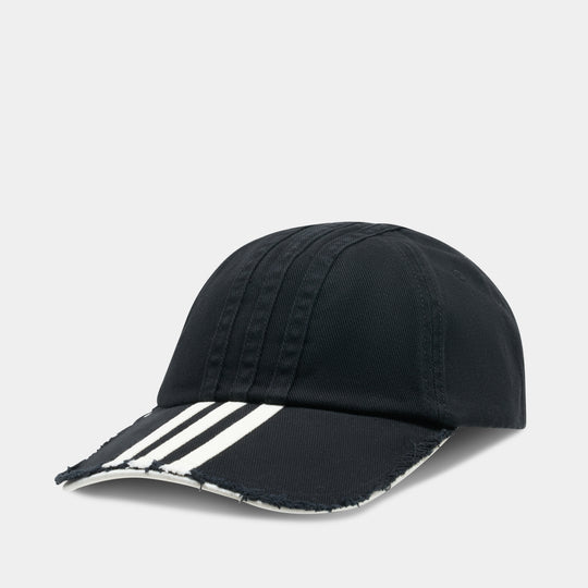 Casquette Stripes - Y-3 - Coton - Noir