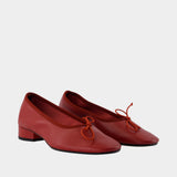 Ballerines Onda - Cuir - Rouge