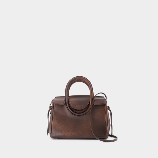Sac À Main Maude Mini Carryall - Staud - Cuir - Marron