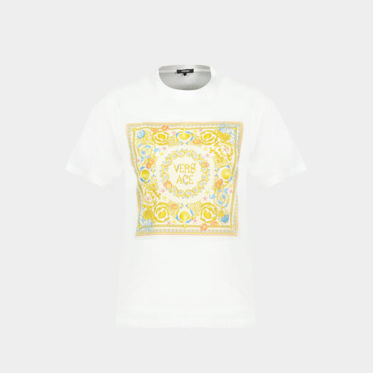 T Shirt Underwater - Versace - Coton - Blanc