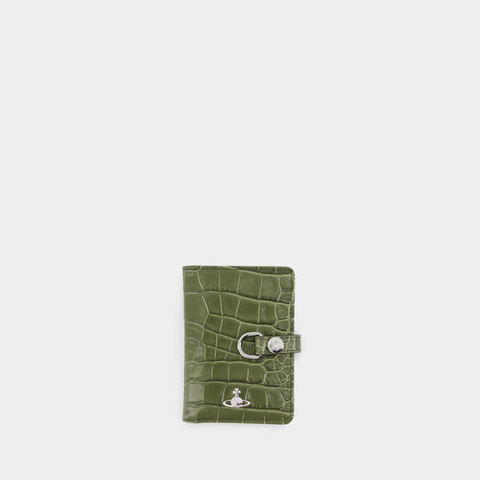Porte Carte Vertical Flap - Vivienne Westwood - Cuir - Kaki