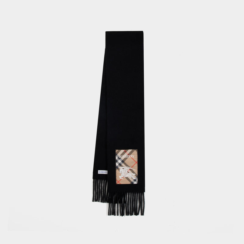 Écharpe Mu Solid Label - Burberry - Cachemire - Noir