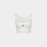 Top Cropped Rib - Vivienne Westwood - Viscose - Blanc