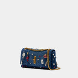 Sac À Bandoulière The Dual Chain Mini - Marc Jacobs - Coton - Bleu