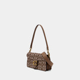 Sac Porté Épaule Crystal Signature Tabby 26 - Coach - Coton - Marron