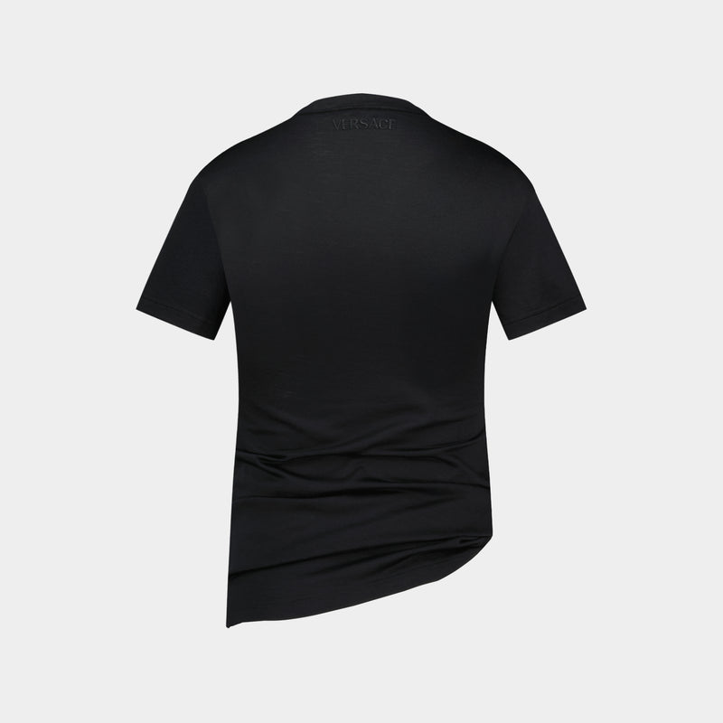 T Shirt Logo - Versace - Coton - Noir