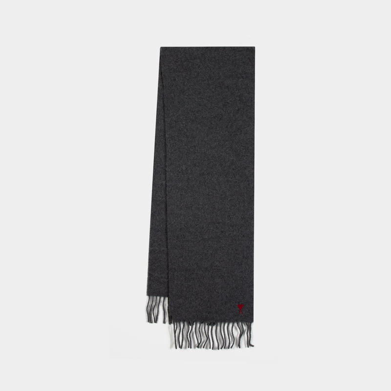 Écharpe Red Adc - AMI Paris - Laine - Gris