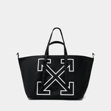 Cabas Heritage Day Off L - OFF WHITE - Synthétique - Noir