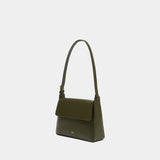 Sac Porté Épaule Virginie Flap - A.P.C. - Cuir - Kaki