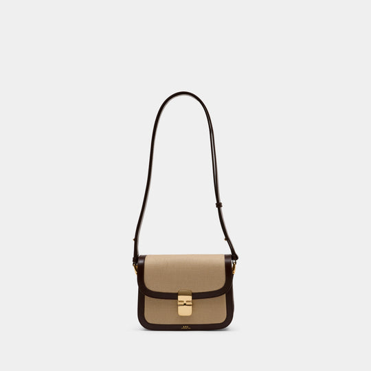 Sac Porté Épaule Grace Small - A.P.C. - Cuir - Beige