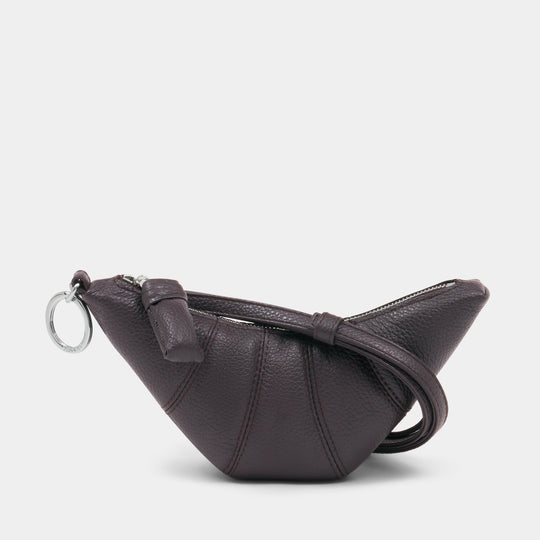 Porte-Monnaie Croissant - Lemaire - Toile - Marron Foncé