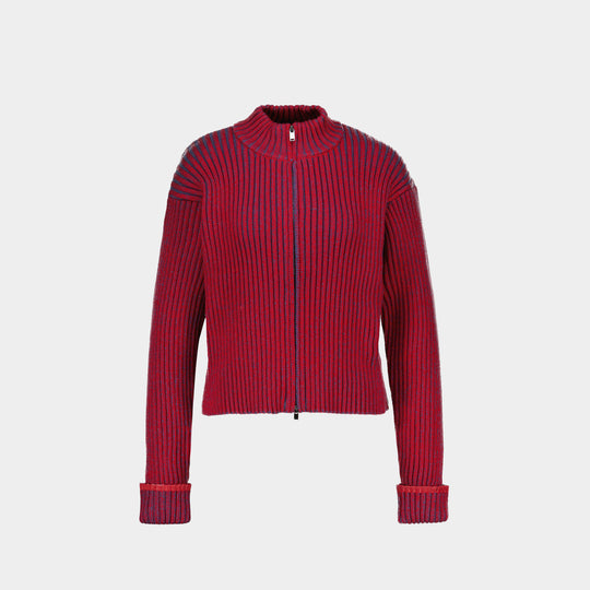 Knitwear Sapa Knit W Zip Cardigan - RAINS - Synthétique - Rouge