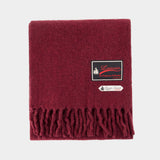 Écharpe Fluffy Smash With Label - Lanvin - Laine - Bordeaux