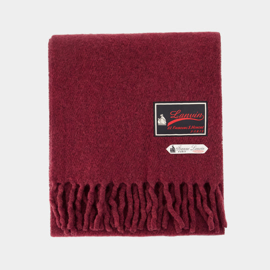 Écharpe Fluffy Smash With Label - Lanvin - Laine - Bordeaux