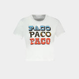 T-Shirt Tee - Rabanne - Coton - Blanc