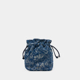 Sac À Main Tapestry - Ganni - Coton - Bleu