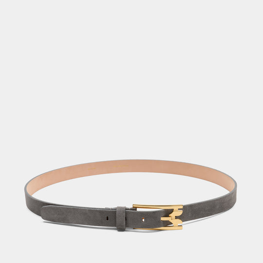 Ceinture Regular Pin - Victoria Beckham - Cuir - Gris