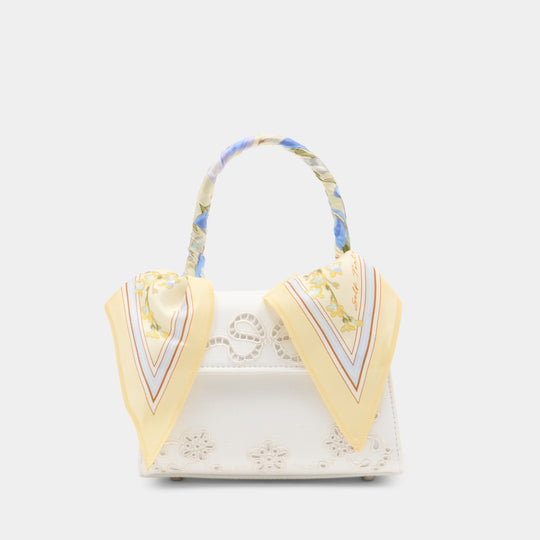 Sac À Main Floral Mini - SELF PORTRAIT - Lin - Ivoire