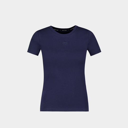T-Shirt Moon Ss Baby - Marine Serre - Coton - Bleu