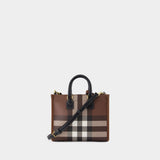 Cabas Mini Freya Gc9 - Burberry - Coton - Marron