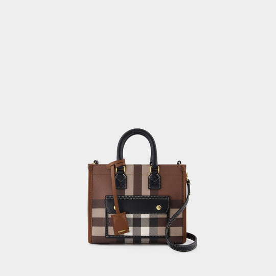 Cabas Mini Freya Gc9 - Burberry - Coton - Marron