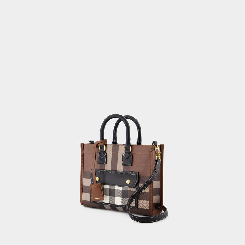 Cabas Mini Freya Gc9 - Burberry - Coton - Marron