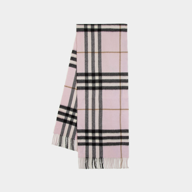 Écharpe Giant Check - Burberry - Cachemire - Rose