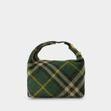 Sac Porté Épaule Medium Peg - Burberry - Nylon - Vert