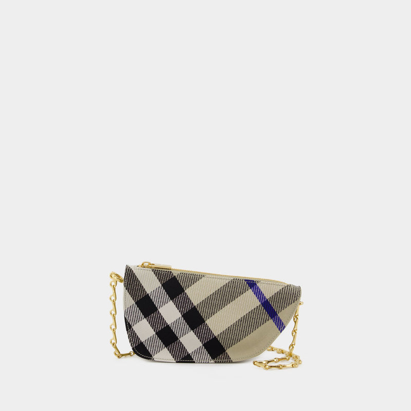 Wallet On Chain Micro Shield - Burberry - Synthétique - Neutre