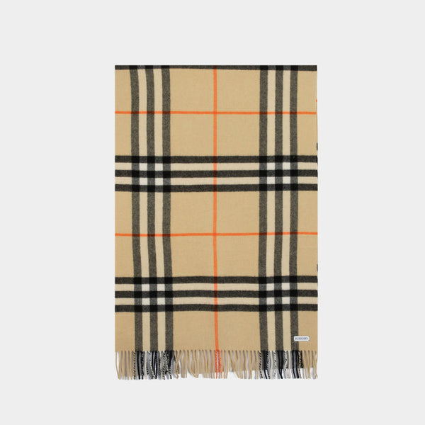 Écharpe Giant Check - Burberry - Cachemire - Beige