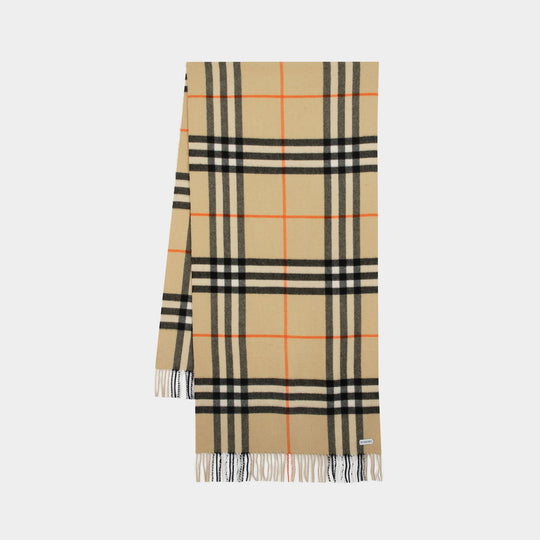 Écharpe Giant Check - Burberry - Cachemire - Beige