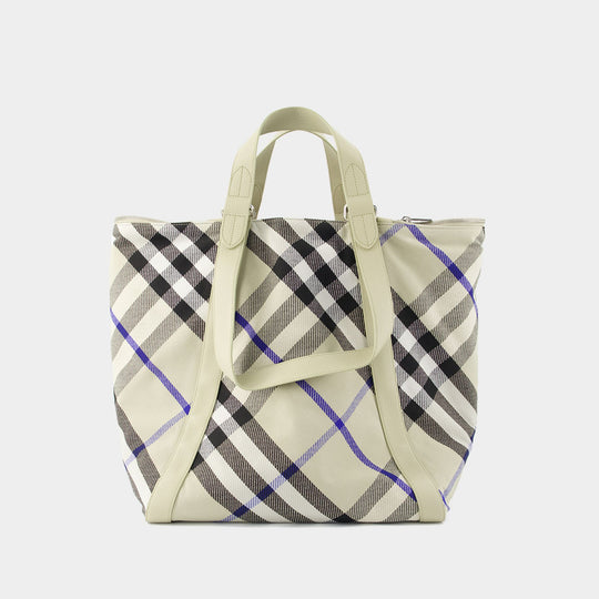 Cabas Medium - Burberry - Synthétique - Neutre