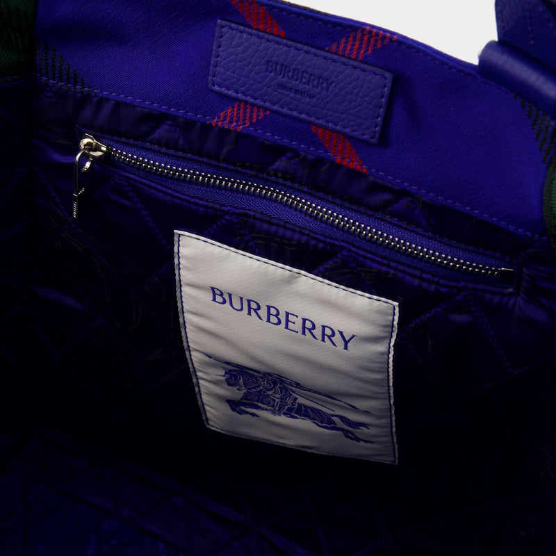 Cabas Medium - Burberry - Synthétique - Bleu