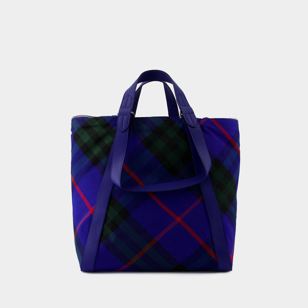 Cabas Medium - Burberry - Synthétique - Bleu