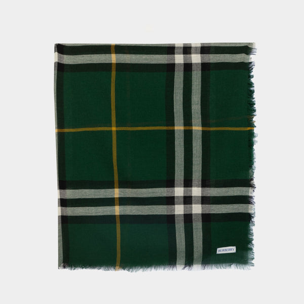 Écharpe Giant Check - Burberry - Laine - Vert