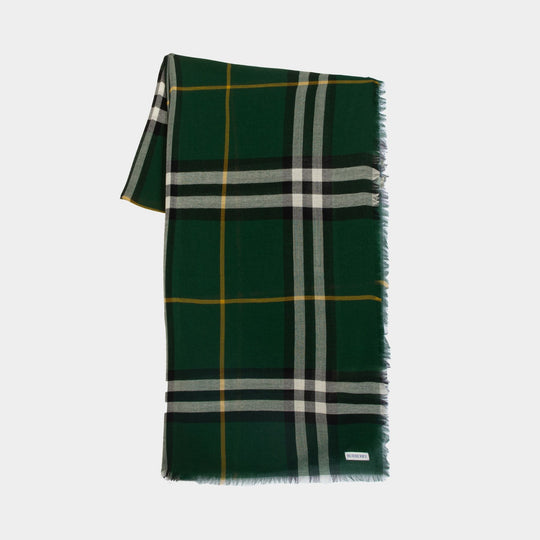 Écharpe Giant Check - Burberry - Laine - Vert