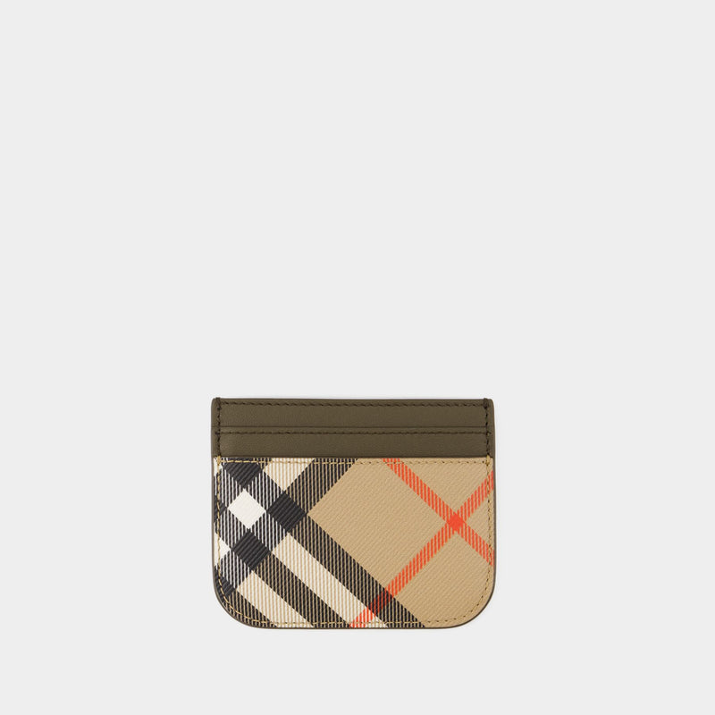 Porte Carte Sandon Bin - Burberry - Cuir Synthétique - Beige