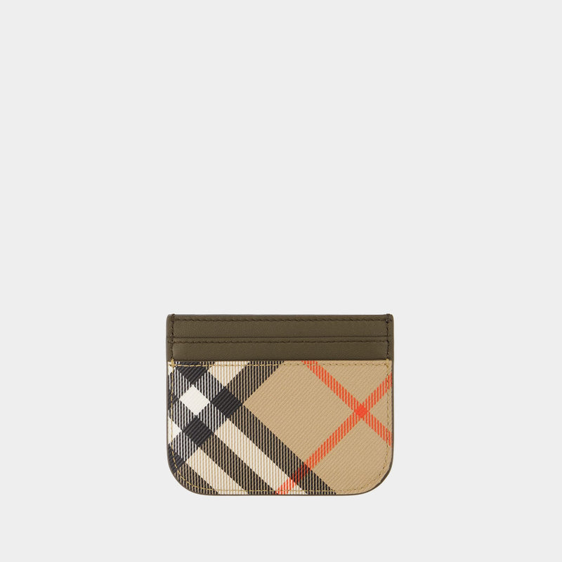 Porte Carte Sandon Bin - Burberry - Cuir Synthétique - Beige